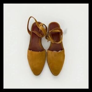 Lucky Brand‎ Golden Mustard Womens Ankle Slingback Mule Style Shoes Size 9.5M